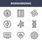 9 bioengineering icons pack. trendy bioengineering icons on white background. thin outline line icons such as engineering, dna,