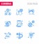 9 Blue Coronavirus Covid19 Icon pack such as health, medical, hand wash, hands, water