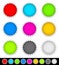 9 bright blank badge, starburst shapes