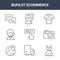 9 bufilot ecommerce icons pack. trendy bufilot ecommerce icons on white background. thin outline line icons such as dress, camera