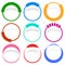 9 circular segmented circle preloader user interface - UI elemen