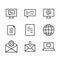 9 Contact line icon