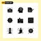 9 Creative Icons Modern Signs and Symbols of barcode, service, file, help, contact