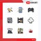 9 Creative Icons Modern Signs and Symbols of boxes, real, picture, estate, joystick