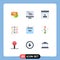 9 Creative Icons Modern Signs and Symbols of cluster, framework, startup, data, website