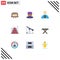 9 Creative Icons Modern Signs and Symbols of construction, marketing, avatar, finance, human