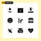 9 Creative Icons Modern Signs and Symbols of gander, women, rocket, men, sweet