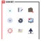 9 Creative Icons Modern Signs and Symbols of hard disk, down, close, circle, no