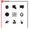 9 Creative Icons Modern Signs and Symbols of pattern, viennese, certificate, food, belgian