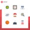 9 Creative Icons Modern Signs and Symbols of protection, money, database, deposit, science