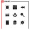 9 Creative Icons Modern Signs and Symbols of safe, database, development, payment, dollar