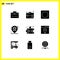 9 Creative Icons Modern Signs and Symbols of school, book, frame, real estate, home