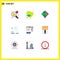 9 Creative Icons Modern Signs and Symbols of school, education, hanging, teacher, cleaning