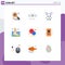 9 Creative Icons Modern Signs and Symbols of therapy, relaxation, sketch, fish, medicine