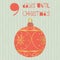 9 Days until Christmas vector illustration. Christmas countdown nine days til Santa. Vintage Scandinavian style. Hand drawn