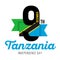 9-December- Independence Day and text with the colors of the flags of Tanzania