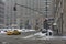 9 February 2017 - New York City, NY: Winter storm Niko hits New York City. Park Avenue covered with snow, in front of the Helmsley