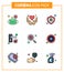 9 Filled Line Flat Color Coronavirus Covid19 Icon pack such as devirus, bacteria, bacteria, safety, doorknob