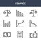 9 finance icons pack. trendy finance icons on white background. thin outline line icons such as spending, line chart, bar chart .