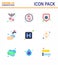9 Flat Color viral Virus corona icon pack such as medicine, bubble, health insurance, water, medical
