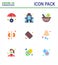 9 Flat Color viral Virus corona icon pack such as medicine, medical, pharmacy, capsule, kidney