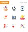 9 Flat Color viral Virus corona icon pack such as online, pulses, medical, life, care