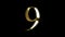 9 gold number animated gold number looping number text 3d 4k