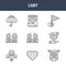 9 lgbt icons pack. trendy lgbt icons on white background. thin outline line icons such as lgtb, give, calendar . lgbt icon set for