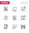 9 Line Coronavirus Covid19 Icon pack such as  hygiene, germ, beat, dirty, care