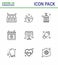 9 Line Coronavirus Covid19 Icon pack such as  practicum, chemist, soap, test, online