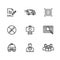 9 Line icons set for web and user interface