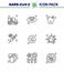 9 Line viral Virus corona icon pack such as  virus, particle, dental, infection, vaccine