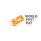 9 october world post day vector design image