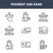 9 payment and bank icons pack. trendy payment and bank icons on white background. thin outline line icons such as edc, bill, edc