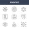 9 scientific icons pack. trendy scientific icons on white background. thin outline line icons such as cell, immune system, germs