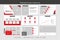 9 slides business powerpoint presentation template. presentation vector design template