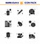 9 Solid Glyph Black Coronavirus Covid19 Icon pack such as blood, safety, operation, protection, city