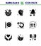 9 Solid Glyph Black coronavirus epidemic icon pack suck as laboratory, pharmacy, cold, medical center, hospital sign