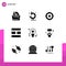 9 Solid Glyph concept for Websites Mobile and Apps customer, image, business, editing, resources