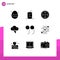 9 Solid Glyph concept for Websites Mobile and Apps game, close, food, weather, cloud