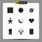 9 Solid Glyph concept for Websites Mobile and Apps moon, crescent, beauty, people, child