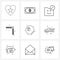 9 Universal Icons Pixel Perfect Symbols of indoor, game, document, snooker, geometry