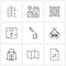 9 Universal Icons Pixel Perfect Symbols of medical, location, glob, delivery, box