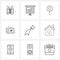 9 Universal Icons Pixel Perfect Symbols of wish, space, location, shooting, id