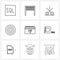 9 Universal Icons Pixel Perfect Symbols of year, date, instrument, calendar, focus