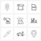 9 Universal Line Icons for Web and Mobile celebrations, graph, file, document, txt