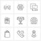 9 Universal Line Icons for Web and Mobile obey, contest, photo, acting, text