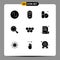 9 Universal Solid Glyphs Set for Web and Mobile Applications hospital, olympic games, glass, greek, ancient