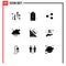 9 Universal Solid Glyphs Set for Web and Mobile Applications school, education, media, weather, cloud