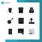 9 Universal Solid Glyphs Set for Web and Mobile Applications sound, instrument, household, banjo, shapes